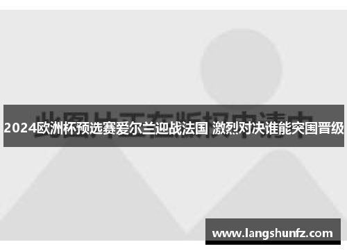 2024欧洲杯预选赛爱尔兰迎战法国 激烈对决谁能突围晋级